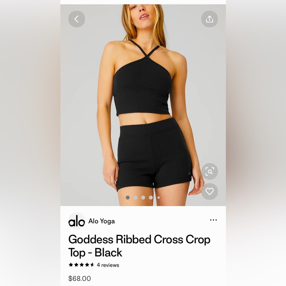 Goddess ribbed crop top